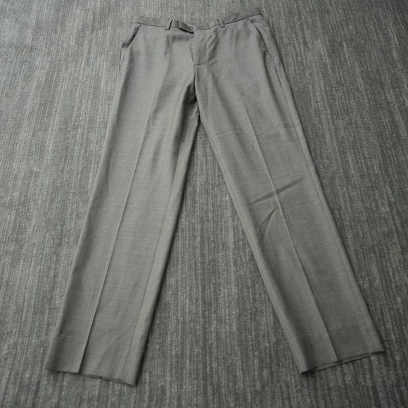 Boss Other - Hugo Boss Dress Pants Men Gray Wool Viscose 34R Measured 33x30.5